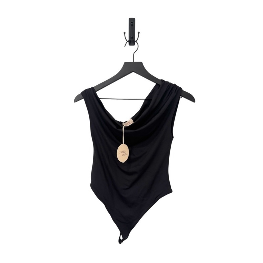 NEW REVOLVE CAMILA COELHO Black Off-The-Shoulder Bodysuit